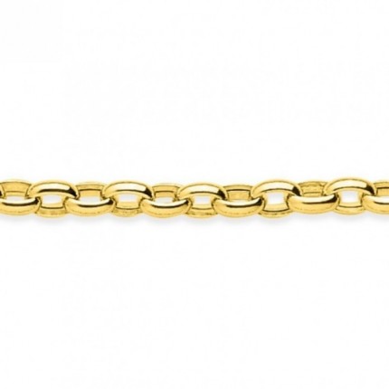 Cadena ovalda oro de 18k 5 mm