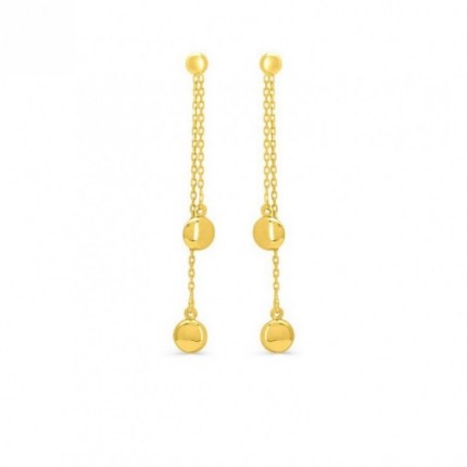 Pendientes colgantes de oro amarillo 18k