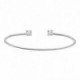Pulsera de Plata Rígida con Circonita