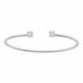 Pulsera de Plata Rígida con Circonita