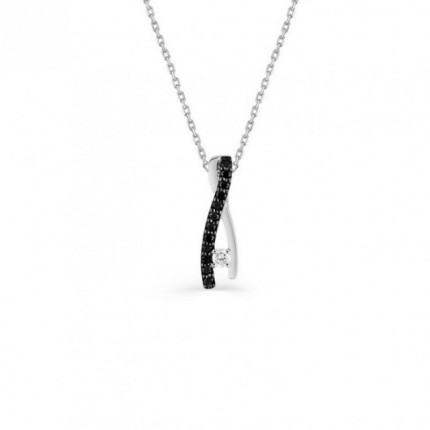 Collar de Plata Dos Barras y Circonitas