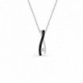 Collar de Plata Dos Barras y Circonitas