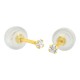 Brincos em ouro amarelo 9K com 4 garras e zircónia de 2MM