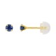 Pendientes de 4 garras de zafiro y oro amarillo 9KT Oro Vivo