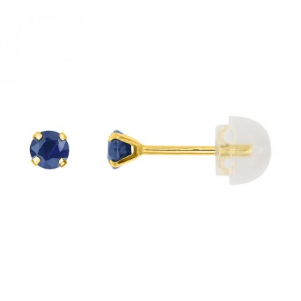 Pendientes de 4 garras de zafiro y oro amarillo 9KT Oro Vivo