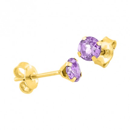 Pendientes amatista oro amarillo 9KT Oro Vivo