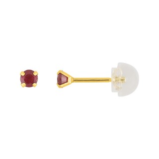 Pendientes rubí oro amarillo 9K 3mm Oro Vivo
