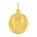 Medalha em ouro amarelo 9k com virgem