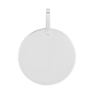 Colgante de plata con medalla para grabar 15MM