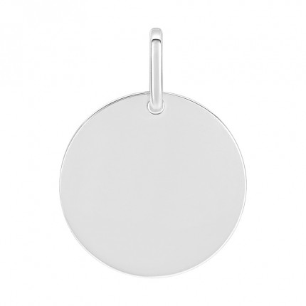 Colgante de plata con medalla para grabar 15MM