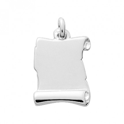 Colgante de plata pergamino