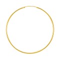 Brincos de aro plaqueados a ouro 60MM X 2MM