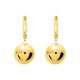 Pendientes bañados en oro con colgante de bola 10MM