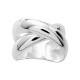 Anillo de plata ancha cruzado