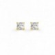 Pendientes de Oro Amarillo 9K y Circonita 6mm