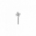 Piercing de Nariz de Oro Blanco 9K y Circonita