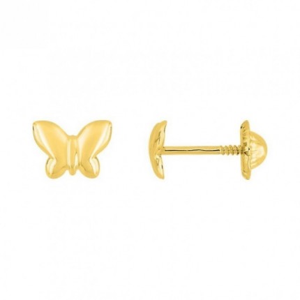 Brincos Borboleta em Ouro Amarelo 9K