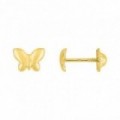 Pendientes Mariposa en Oro Amarillo 9K