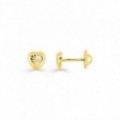 Pendientes Corazón de Oro Amarillo 9K