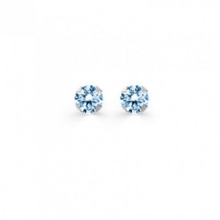 Pendientes de plata con circonita azul