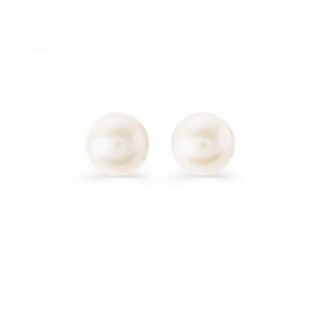 Pendientes de plata con perlas 9 mm