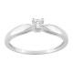 Anel em ouro branco 9K com diamante 0.16CT