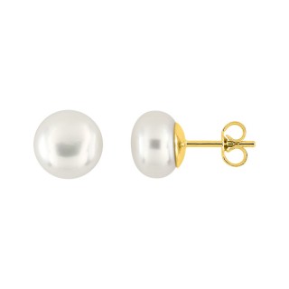 Pendientes de oro amarillo 9K con perlas 8MM
