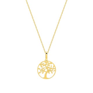 Colar em ouro amarelo 9 kt com árvore da vida