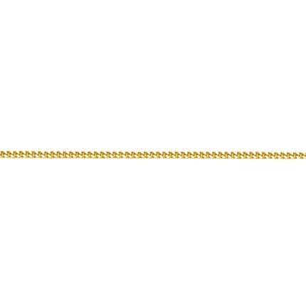Cadena gourmette de oro amarillo 9K diamantada