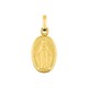 Medalla de la virgen milagrosa de oro amarillo de 18K