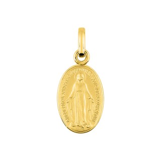 Medalha da virgem milagrosa em ouro amarelo 18K