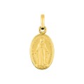 Medalha da virgem milagrosa em ouro amarelo 18K