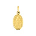 Medalha da virgem milagrosa em ouro amarelo 18K