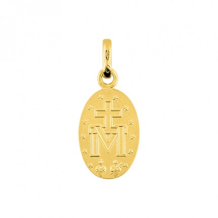 Medalha da virgem milagrosa em ouro amarelo 18K