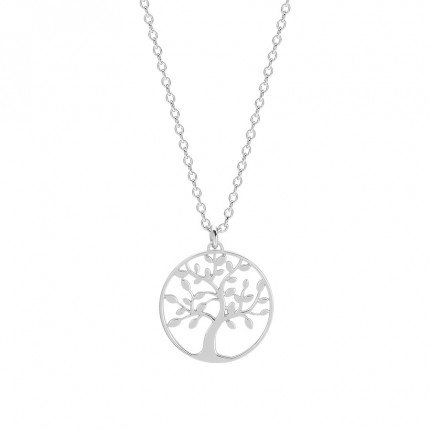 Collar de plata de 42 centímetros con dije Árbol de la Vida