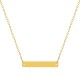 Colar folheado a ouro com placa para gravar