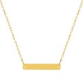 Collar bañado en oro con placa para grabar