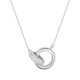 Collar de plata círculos entrelazados 4 circonitas
