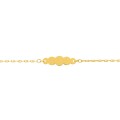 Pulseira identidade em ouro amarelo de 18K em forma de nuvem