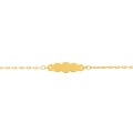 Pulseira em ouro amarelo de 18K em forma de nuvem-14 cm