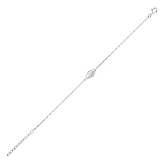 Pulsera de rombo de circonita y plata Oro Vivo