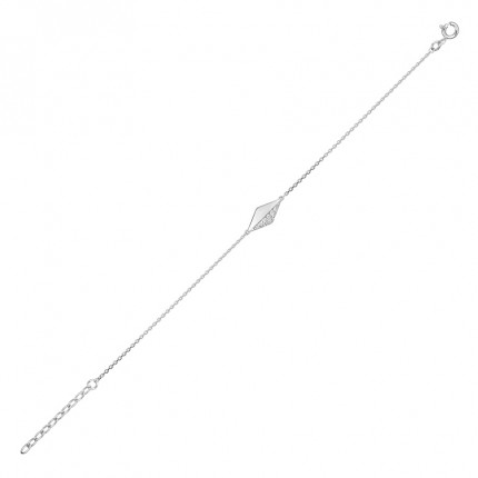 Pulsera de rombo de circonita y plata Oro Vivo