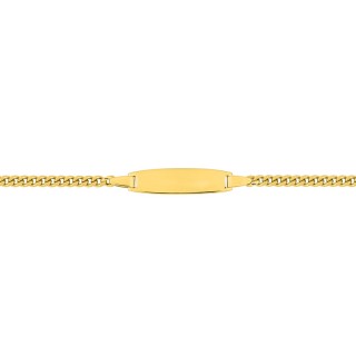 Pulsera de identidad bebé bañada en oro amarillo 15 cm