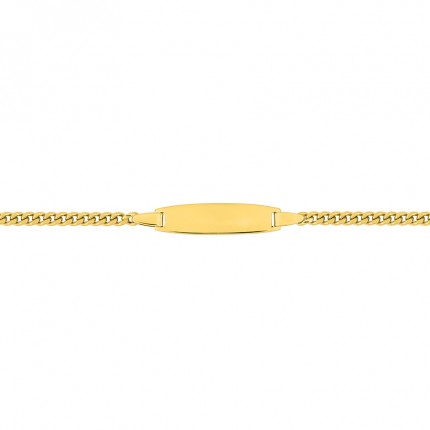 Pulsera de identidad bebé bañada en oro amarillo 15 cm