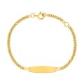 Pulsera de identidad bebé de plaqué y oro amarillo Oro Vivo