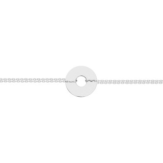 Pulseira circulo com fio duplo em prata Oro Vivo