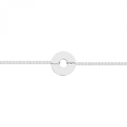 Pulseira circulo com fio duplo em prata Oro Vivo