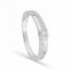 Anel Solitário em Ouro Branco 18K com Diamantes 0.04 CT