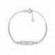 Pulseira em ouro branco 18K e diamantes 0,11 ct