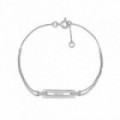 Pulsera en18 oro blanco 18K y diamantes 0,11 ct